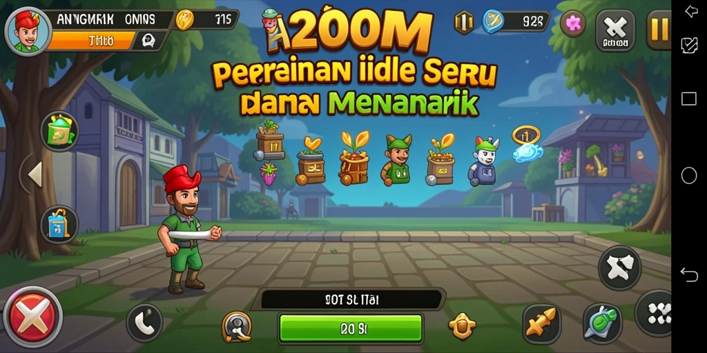 Screenshot utama A200M menampilkan gameplay Idle yang menarik.