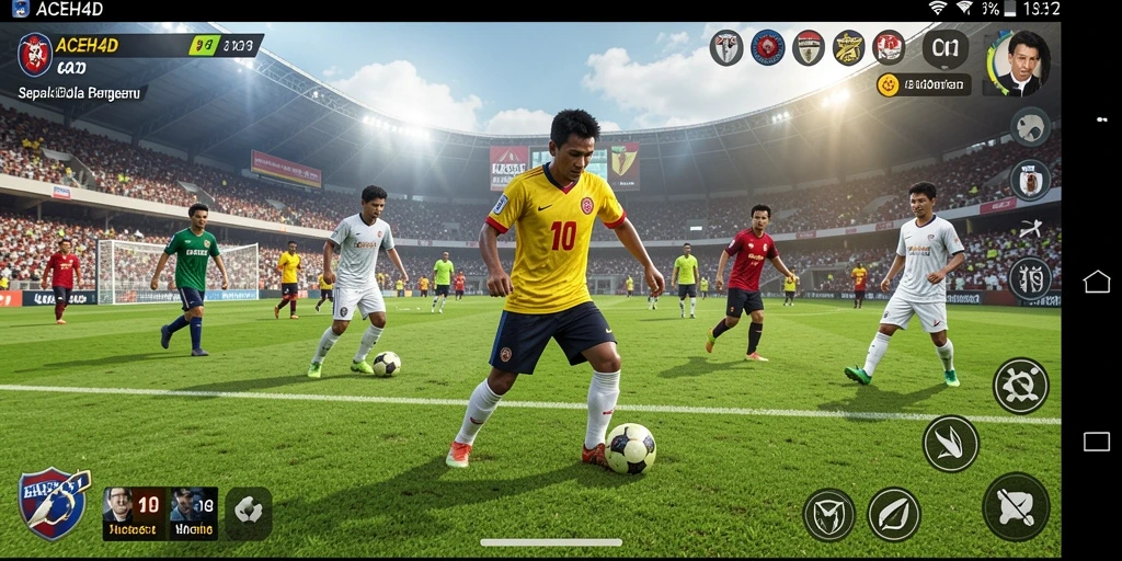 Screenshot gameplay ACEH4D yang menunjukkan aksi seru di lapangan.