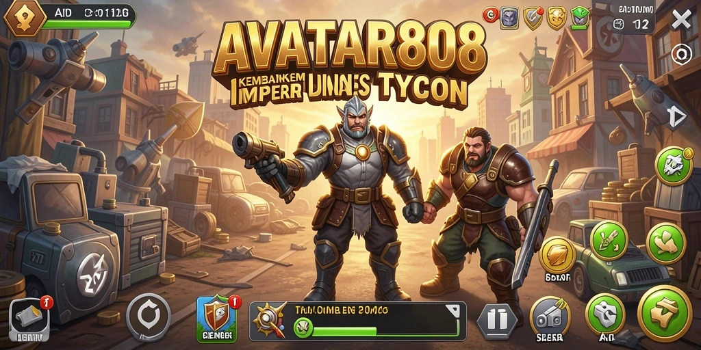 Screenshot gameplay AVATAR808 menampilkan aktivasi bisnis yang dinamis.