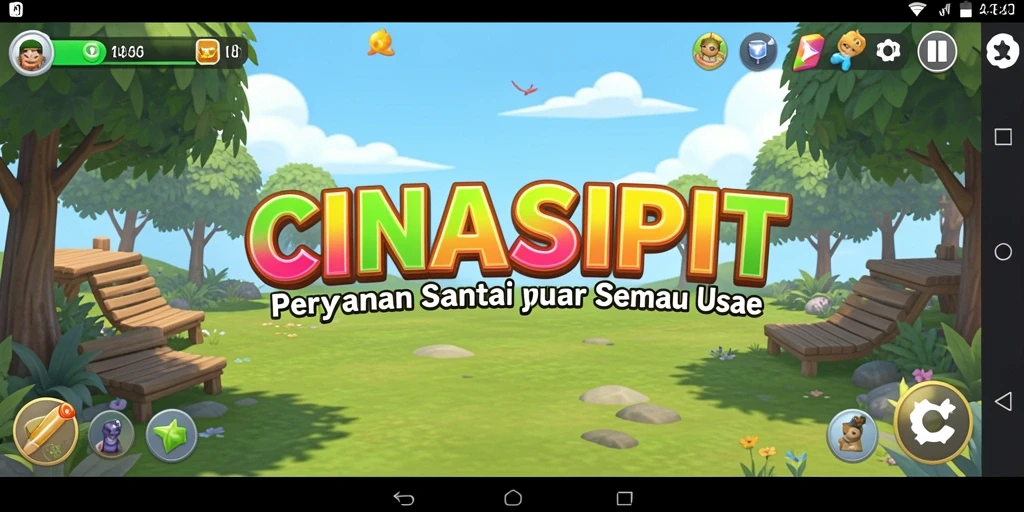 Gambaran gameplay seru dan menenangkan dari CINASIPIT.