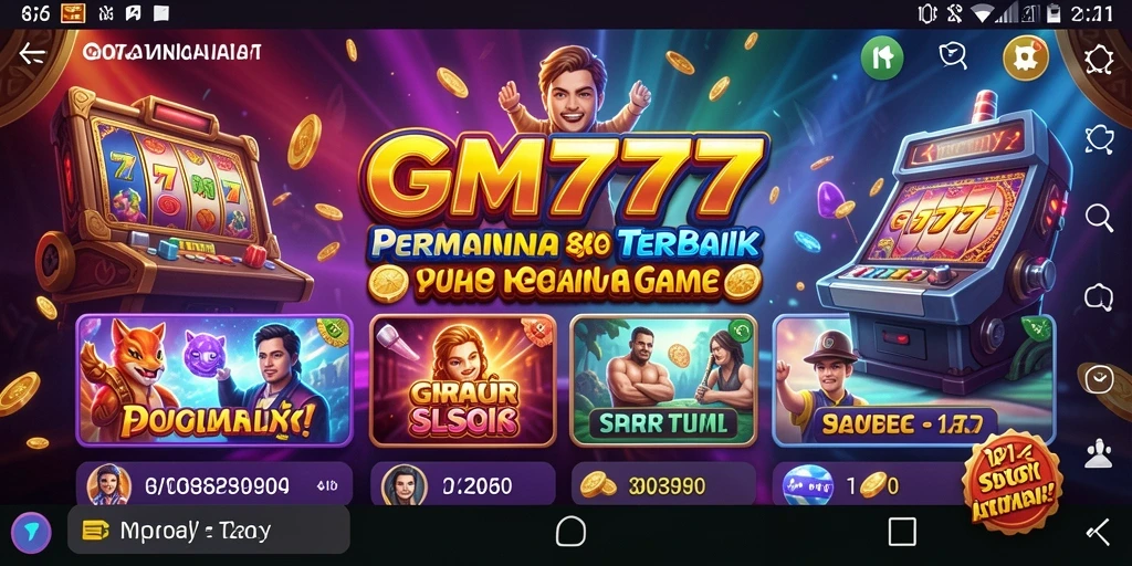 Screenshot gameplay GM777 dengan visual slot yang menarik.