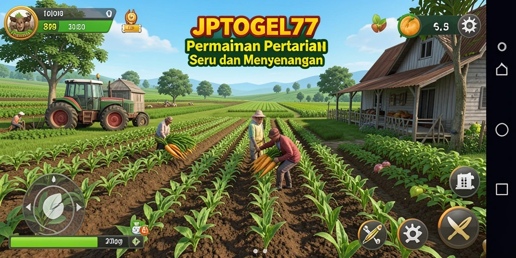 Tampilan gameplay menarik dari <strong>JPTOGEL77</strong> yang menunjukkan aktivitas pertanian.