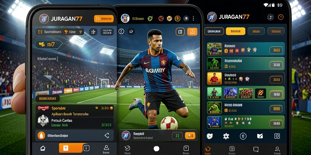Tampilan gameplay taruhan olahraga di aplikasi JURAGAN77.