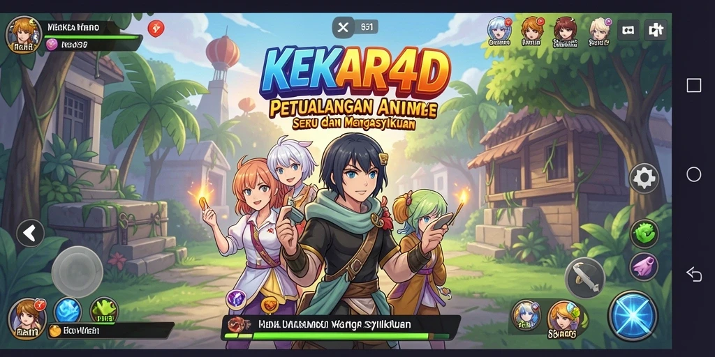 Tampilan gameplay dan karakter di KEKAR4D yang menawan.