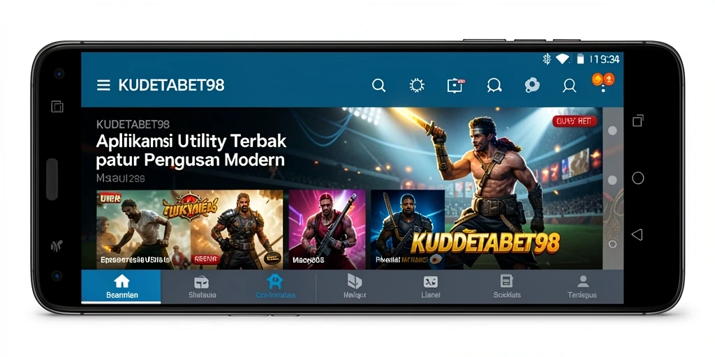 Tampilan antarmuka aplikasi KUDETABET98 yang menarik dan fungsional.