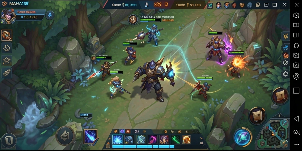 Tampilan menarik dari gameplay MOBA di MAHA168 yang menegangkan.