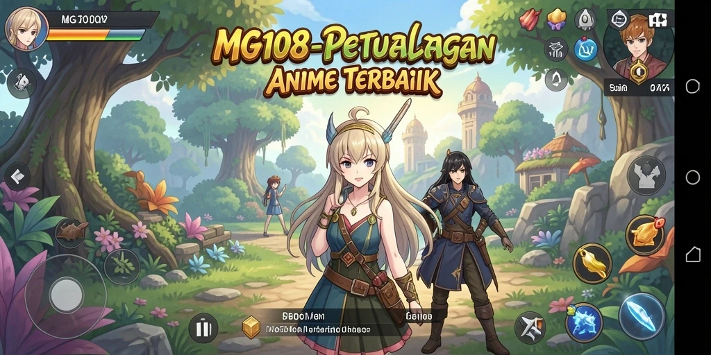 Tampilan epik dari gameplay dalam MG108 yang penuh aksi Anime.
