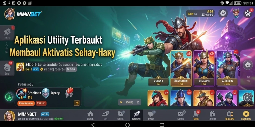 Tampilan antarmuka MIMINBET yang intuitif dan modern.