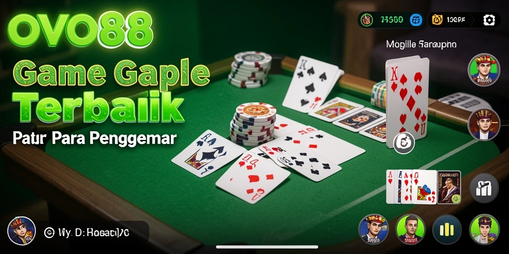 Tampilan gameplay Gaple yang seru dan interaktif di OVO88.