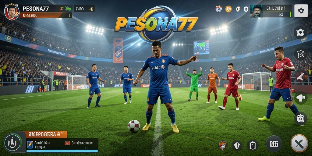 Tampilan gameplay seru dari PESONA77 yang menampilkan aksi pertandingan.