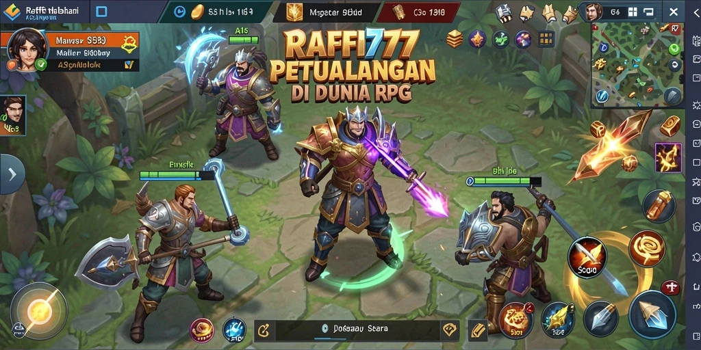 Screenshot gameplay RAFFI777 yang menunjukkan aksi petualangan RPG.