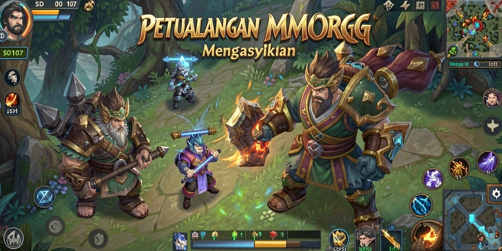 Tampilan gameplay mengasyikkan di dunia MMORPG SD107.