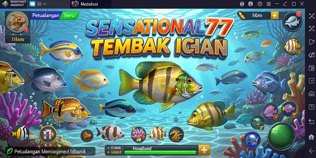 Gameplay seru menembak ikan yang penuh warna.