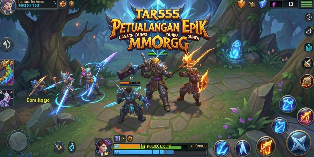 Tangkapan layar TAR555 yang menampilkan aksi pertarungan seru dalam MMORPG.