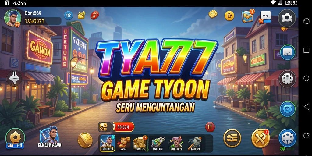 Screenshot gameplay TYA777 yang menampilkan strategi bisnis yang menarik.