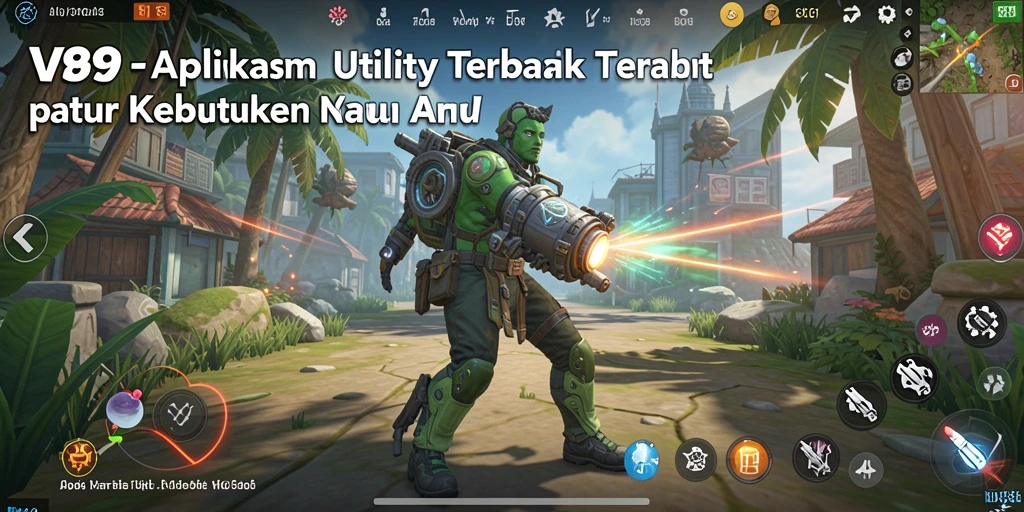 Tangkapan layar utama V89 yang menunjukkan fitur-fitur Utility.