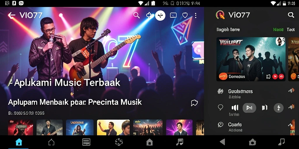 Tampilan gameplay interaktif VIO77 dengan fitur musik